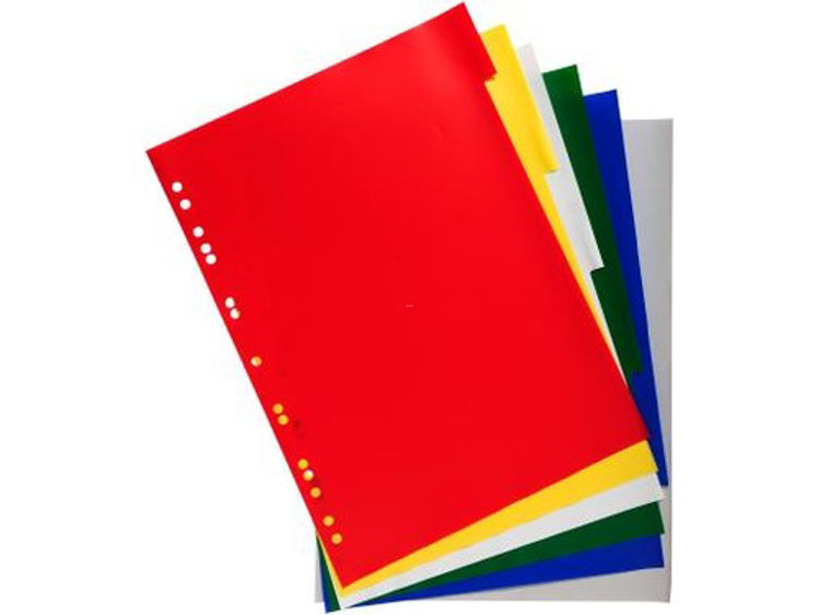 Picture of 3006E-Plastic A4 Dividers X6 Colored